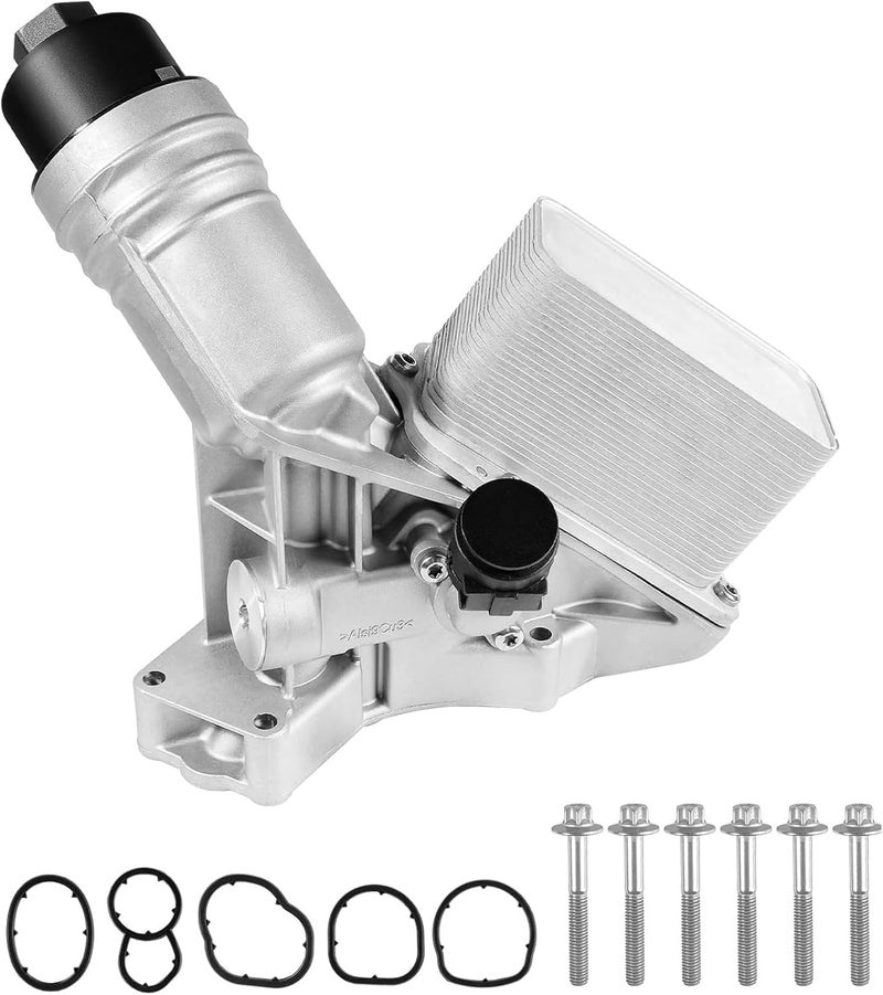 liriuda 11428583895 Upgrade Aluminum Oil Filter Housing Assembly Engine Oil Cooler for BMW 340i 440i 540d 540i 640i 740i M240i X3 X4 xDrive 2016-2021, for B58 3.0L Engine Replace 11428583901 11428588578 - Image 1